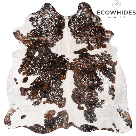 Brazilian Silver Metallic Cowhide Rug Size 7'11" L x 7'8" W 9276