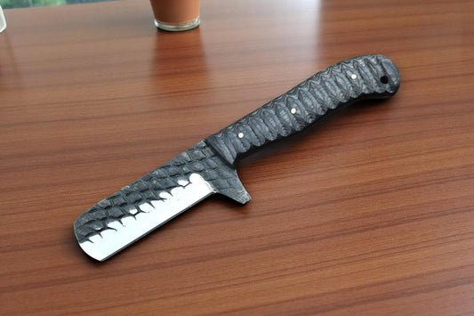 Handmade 1095 Forged Steel Bull Cutter Knife – 8.5" with Sheath