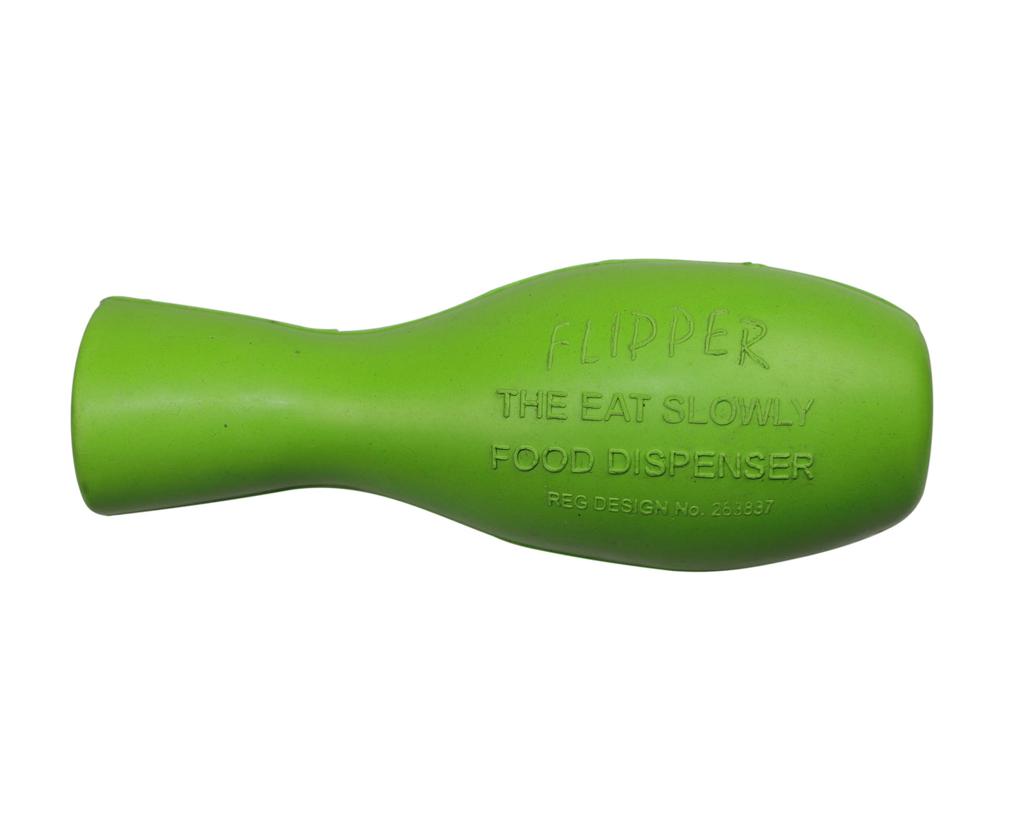 Lime Green Flipper Rubber Dog Toy