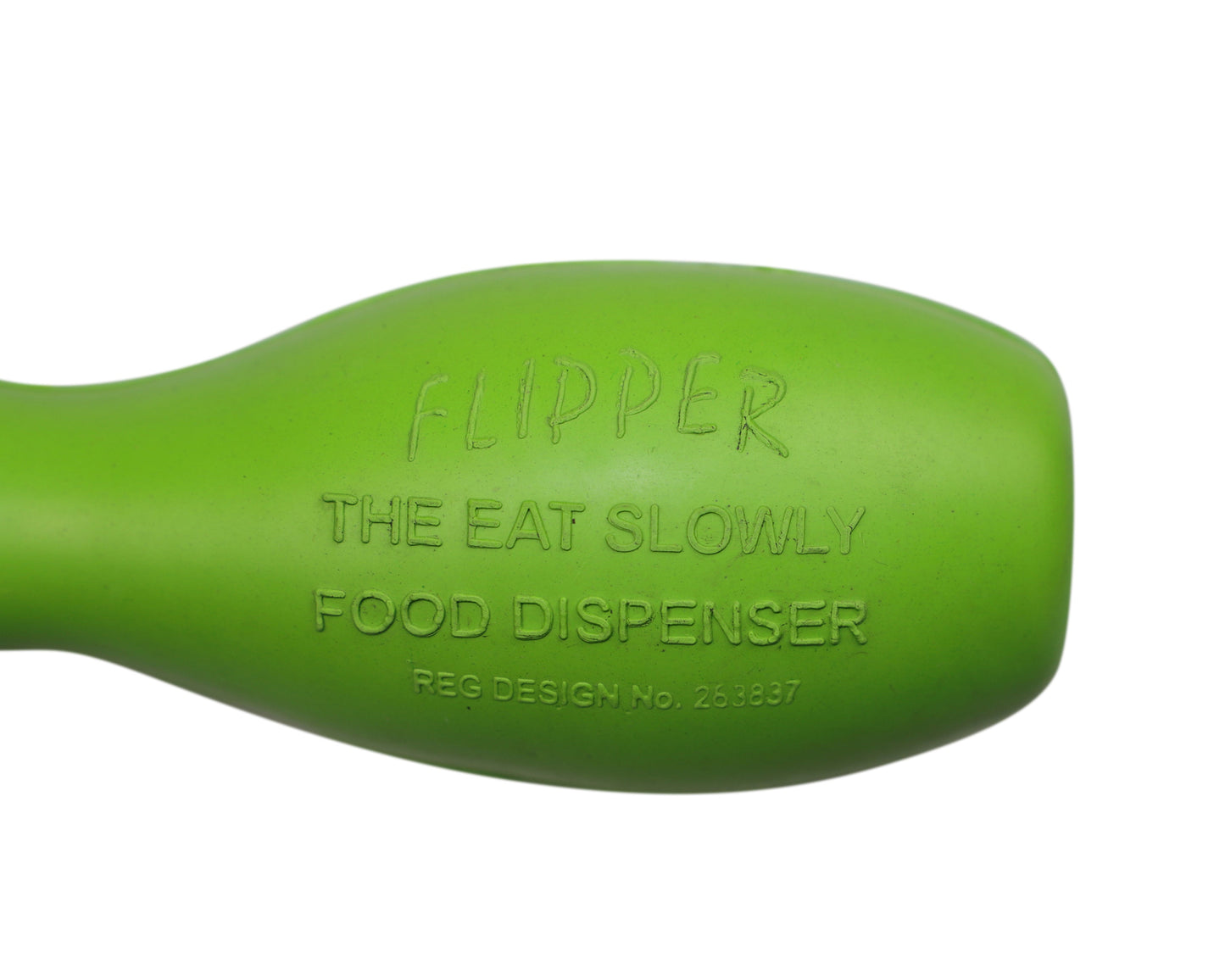 Lime Green Flipper Rubber Dog Toy