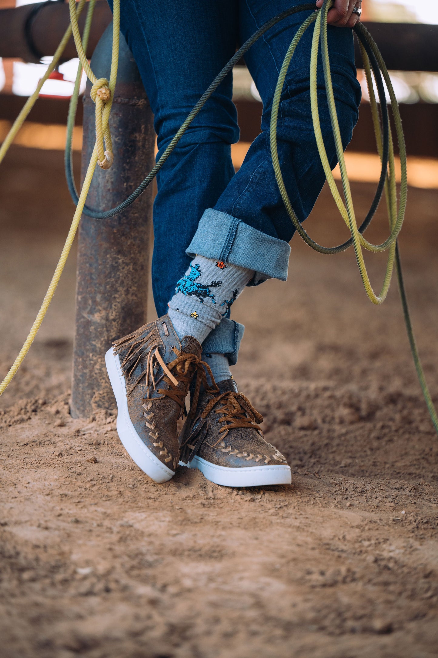 Fringe Long Live Grey Performance Boot Socks