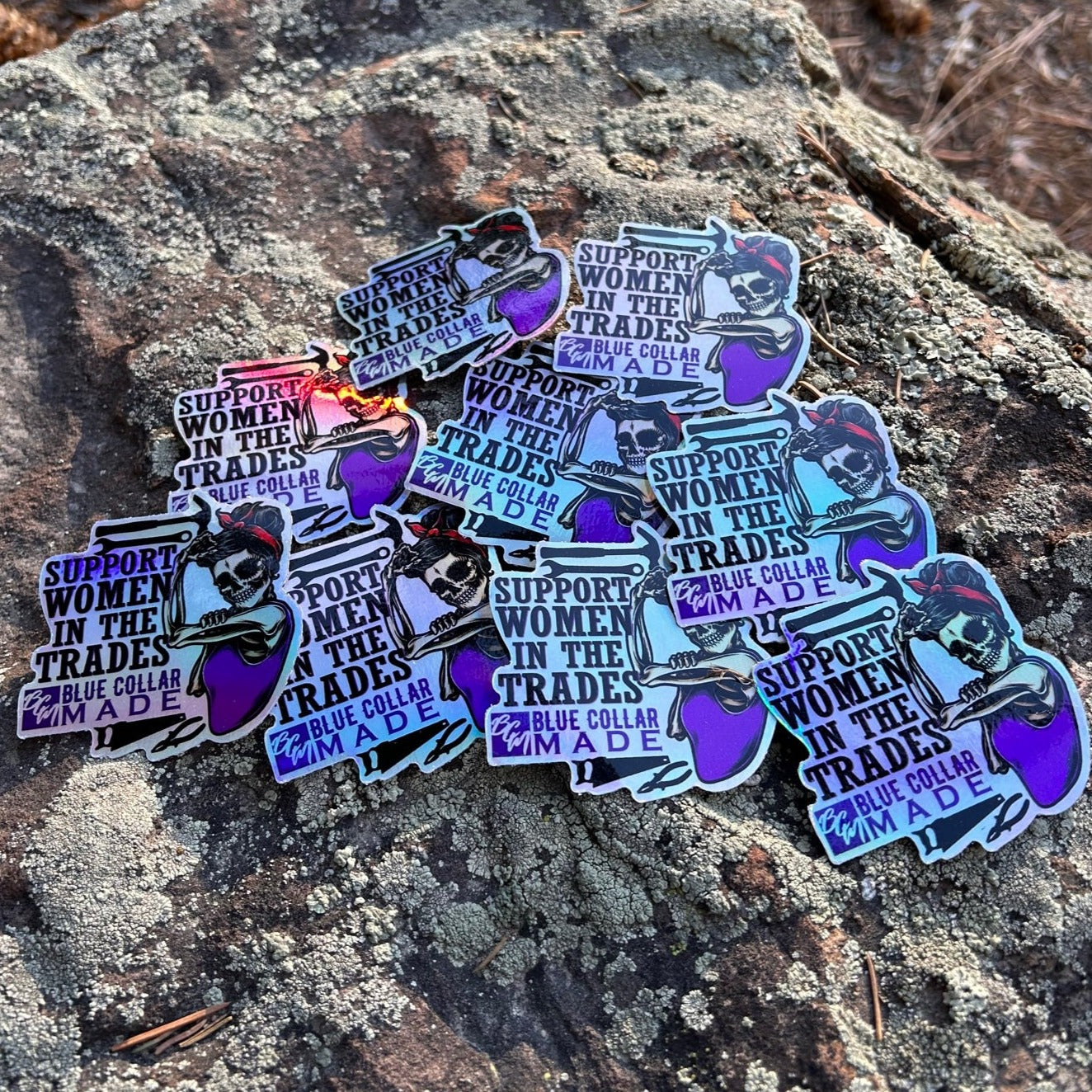 Holographic Support Women in the Trades Sticker