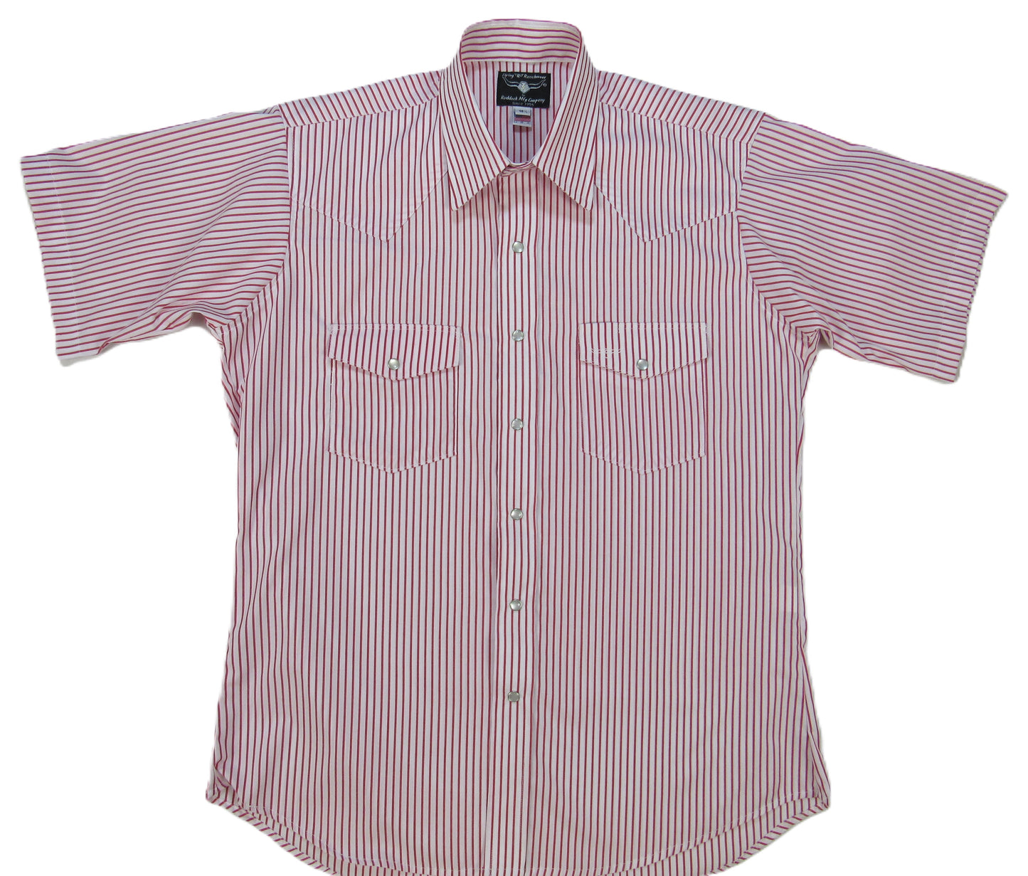 Flying R Ranchwear - Pencil Stripe - Red/White - Short Sleeve - Classic Fit