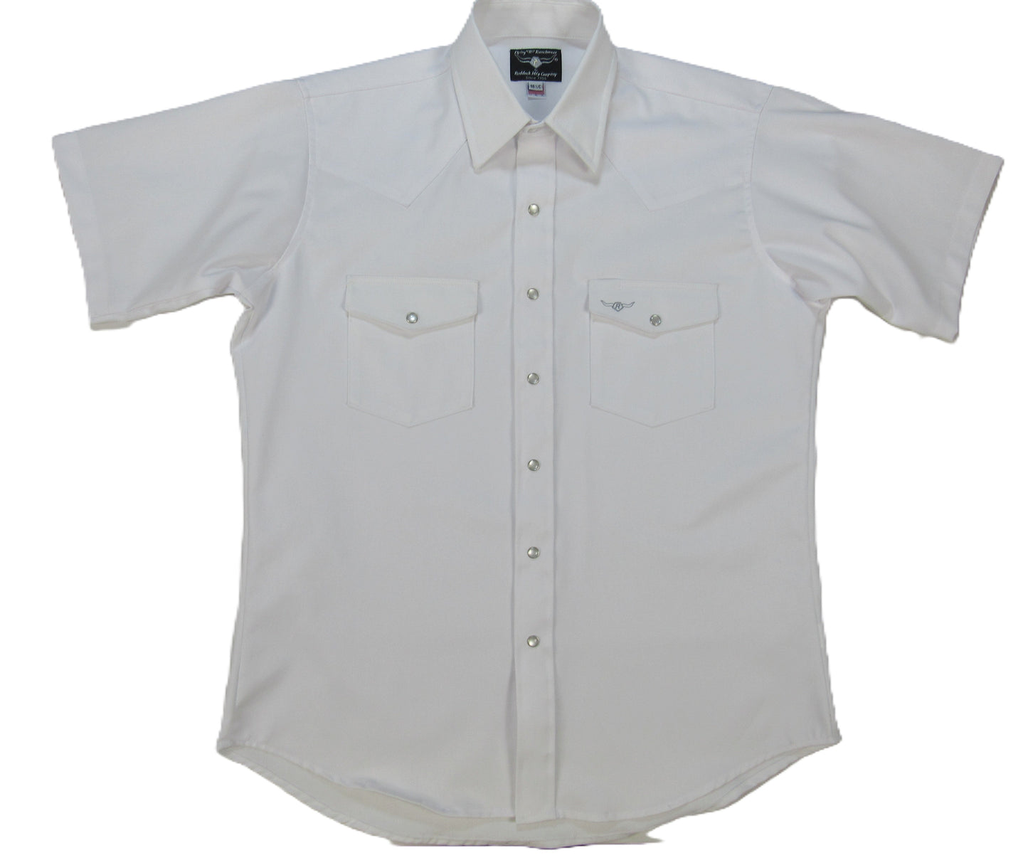 Flying R Ranchwear - Western Classic Solids - White Twill - Short Sleeve - Classic Fit