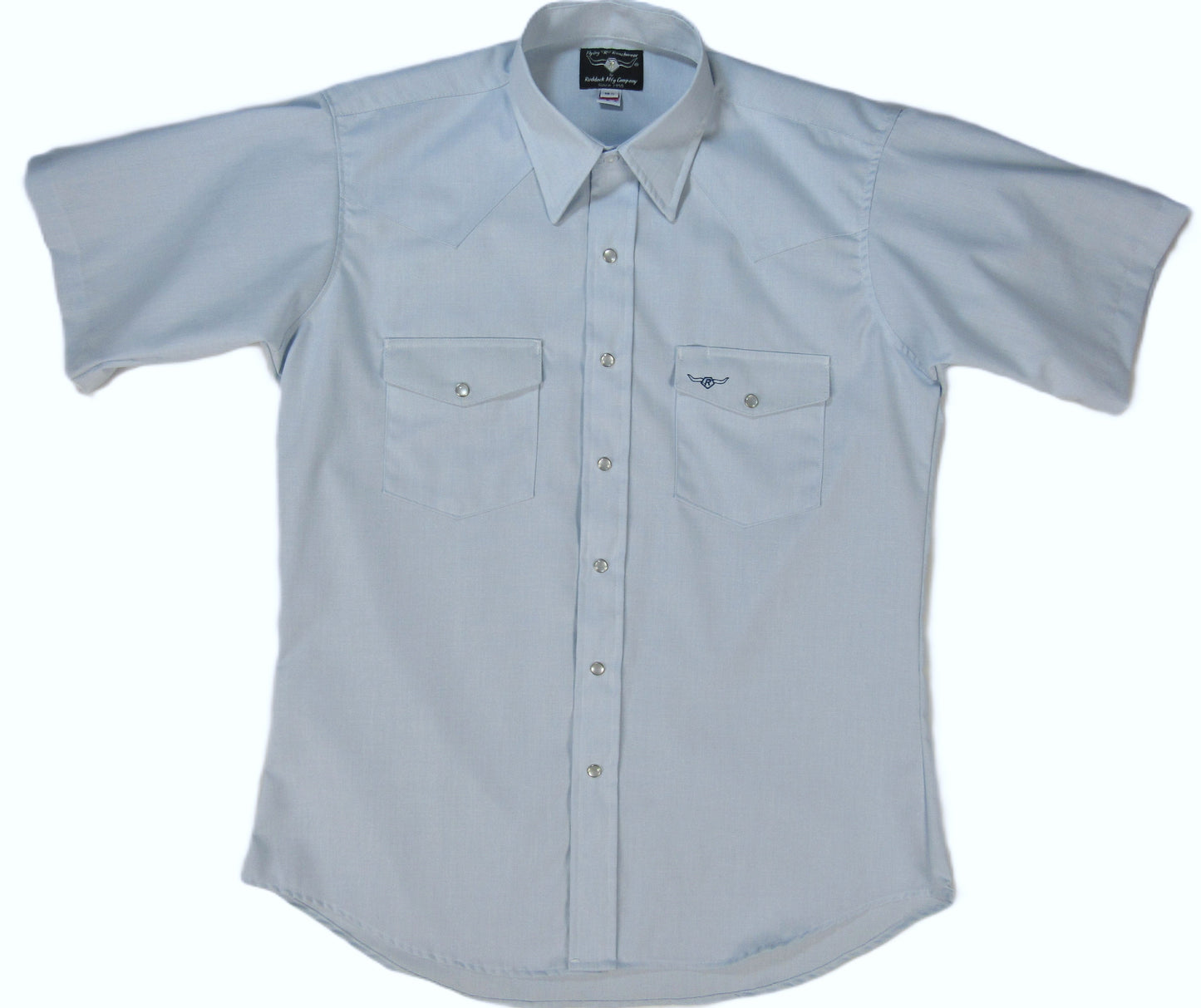 Flying R Ranchwear - Western Classic Solids - Light Blue end on end - Short Sleeve - Classic Fit