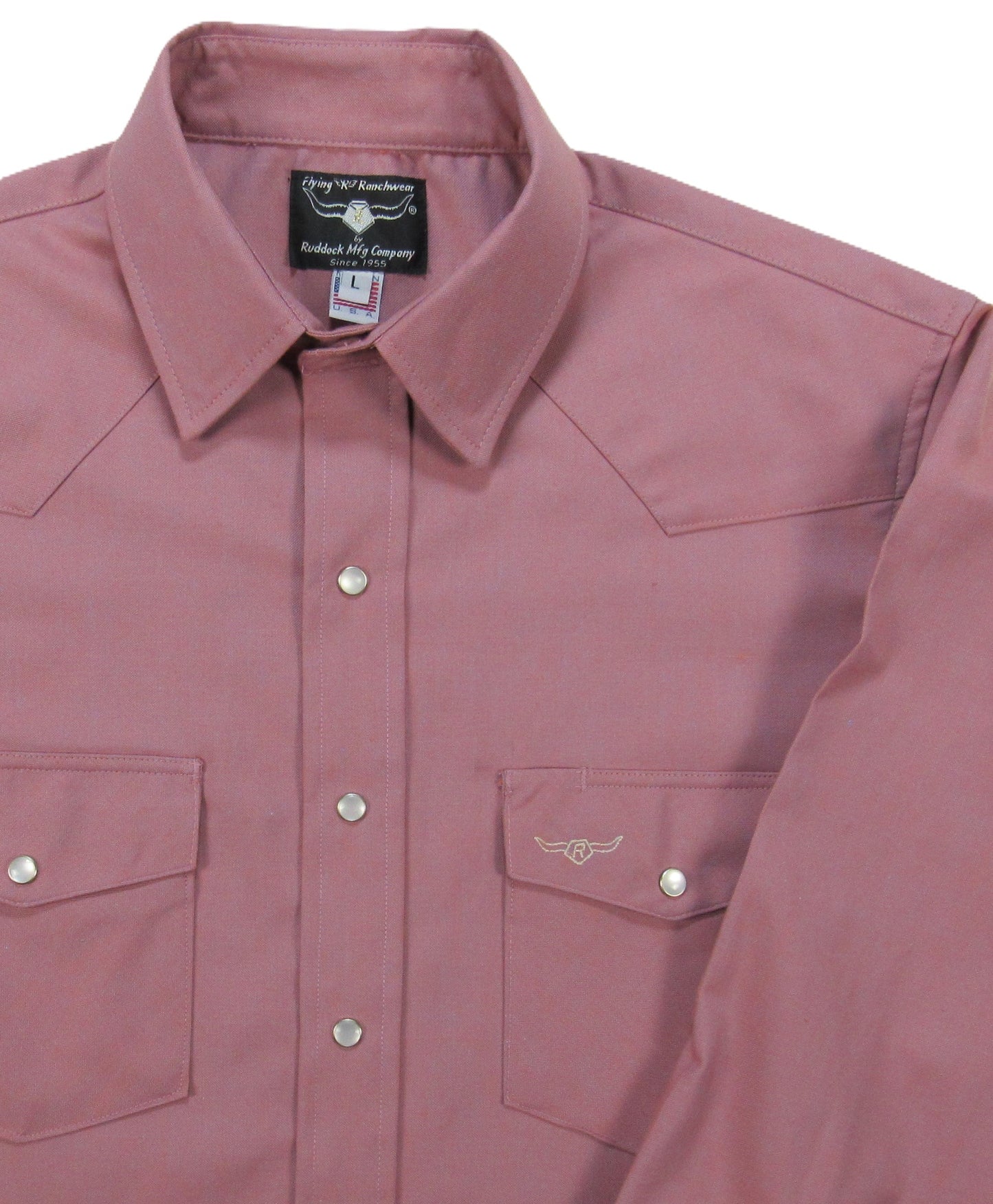 Flying R Ranchwear - Primo Solids - Dusty Mauve - Long Sleeve - NEW FIT