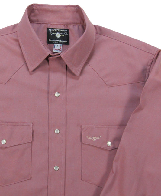 Flying R Ranchwear - Primo Solids - Dusty Mauve - Long Sleeve - NEW FIT