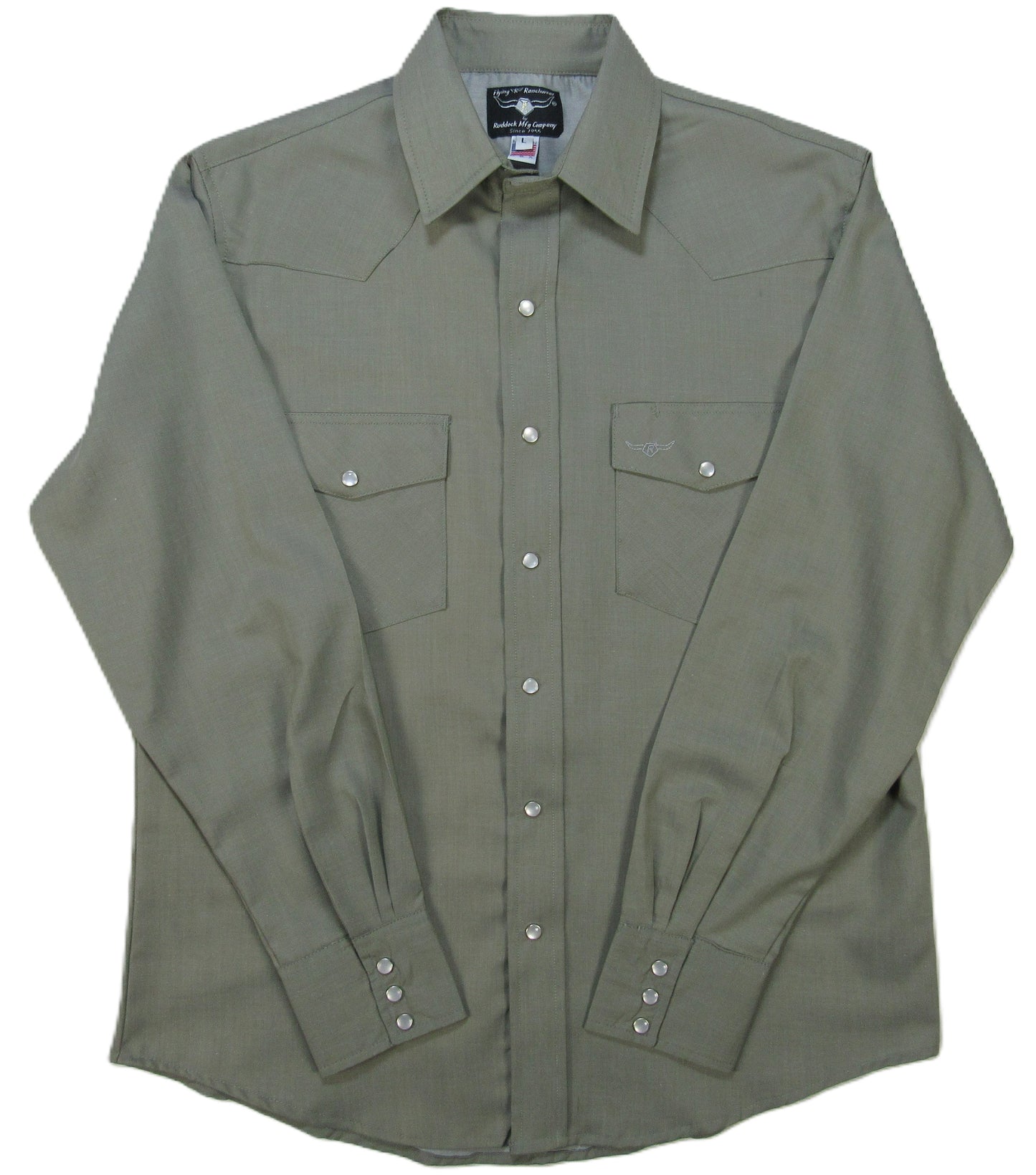 Flying R Ranchwear - Primo Solids - Soft Olive - Long Sleeve - NEW FIT