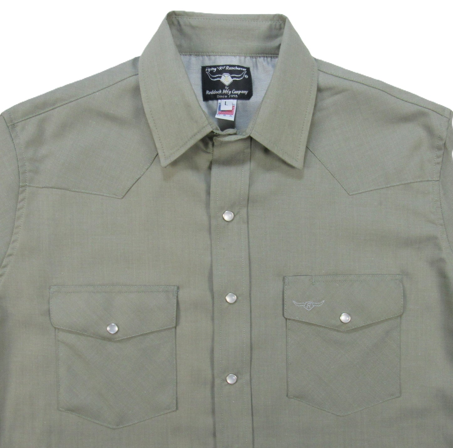 Flying R Ranchwear - Primo Solids - Soft Olive - Long Sleeve - NEW FIT
