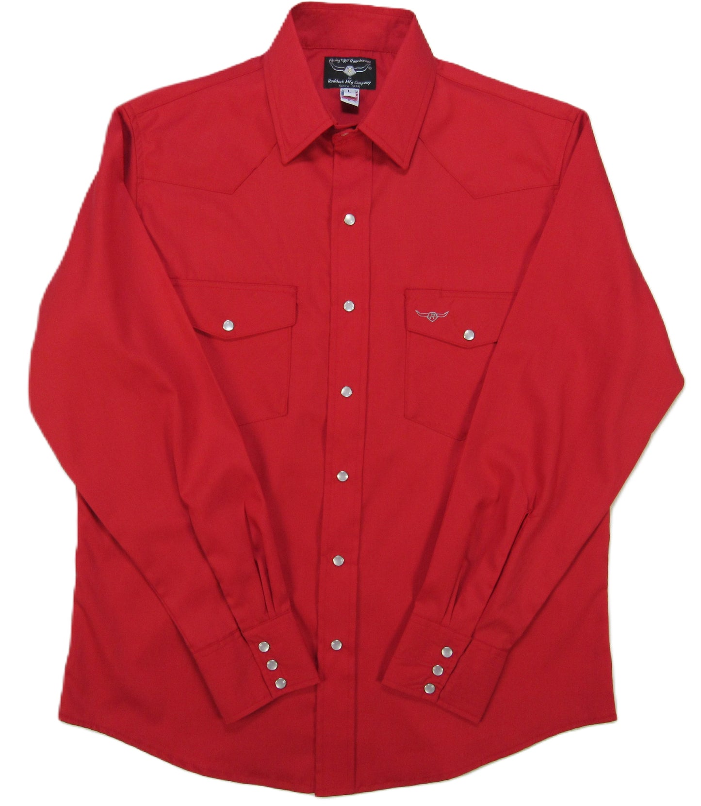 Flying R Ranchwear - Primo Solids - Patriot Red - Long Sleeve - NEW FIT