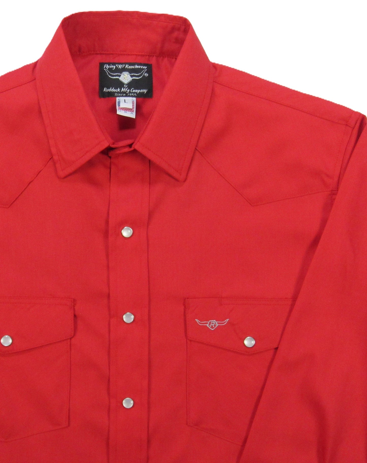 Flying R Ranchwear - Primo Solids - Patriot Red - Long Sleeve - NEW FIT