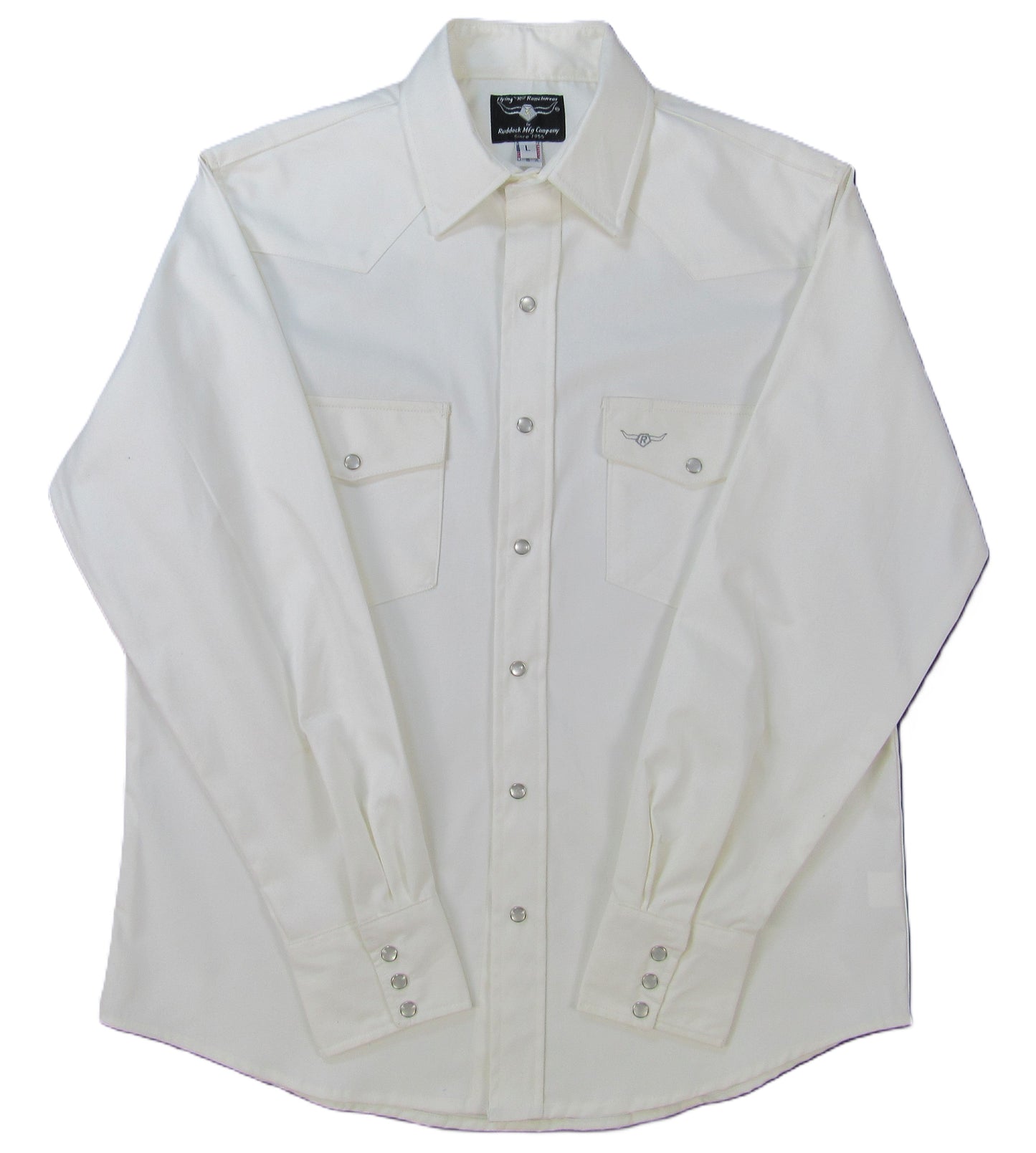 Clearance - Flying R Ranchwear - Primo Solids - White Oxford - Long Sleeve - NEW FIT - Factory Defects