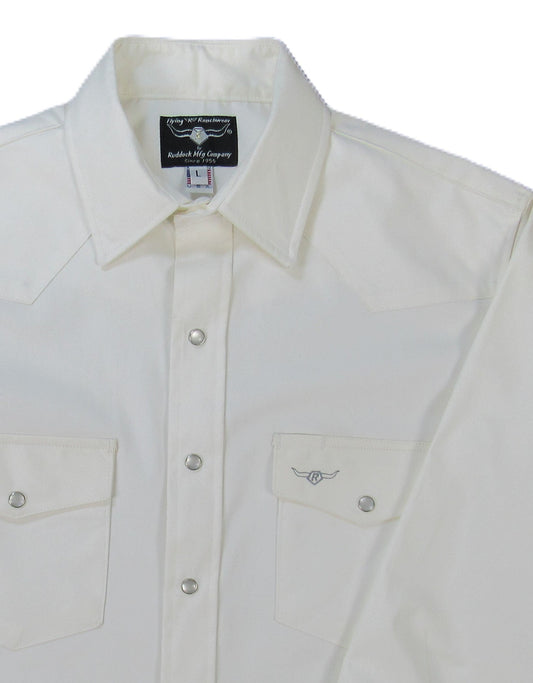 Clearance - Flying R Ranchwear - Primo Solids - White Oxford - Long Sleeve - NEW FIT - Factory Defects