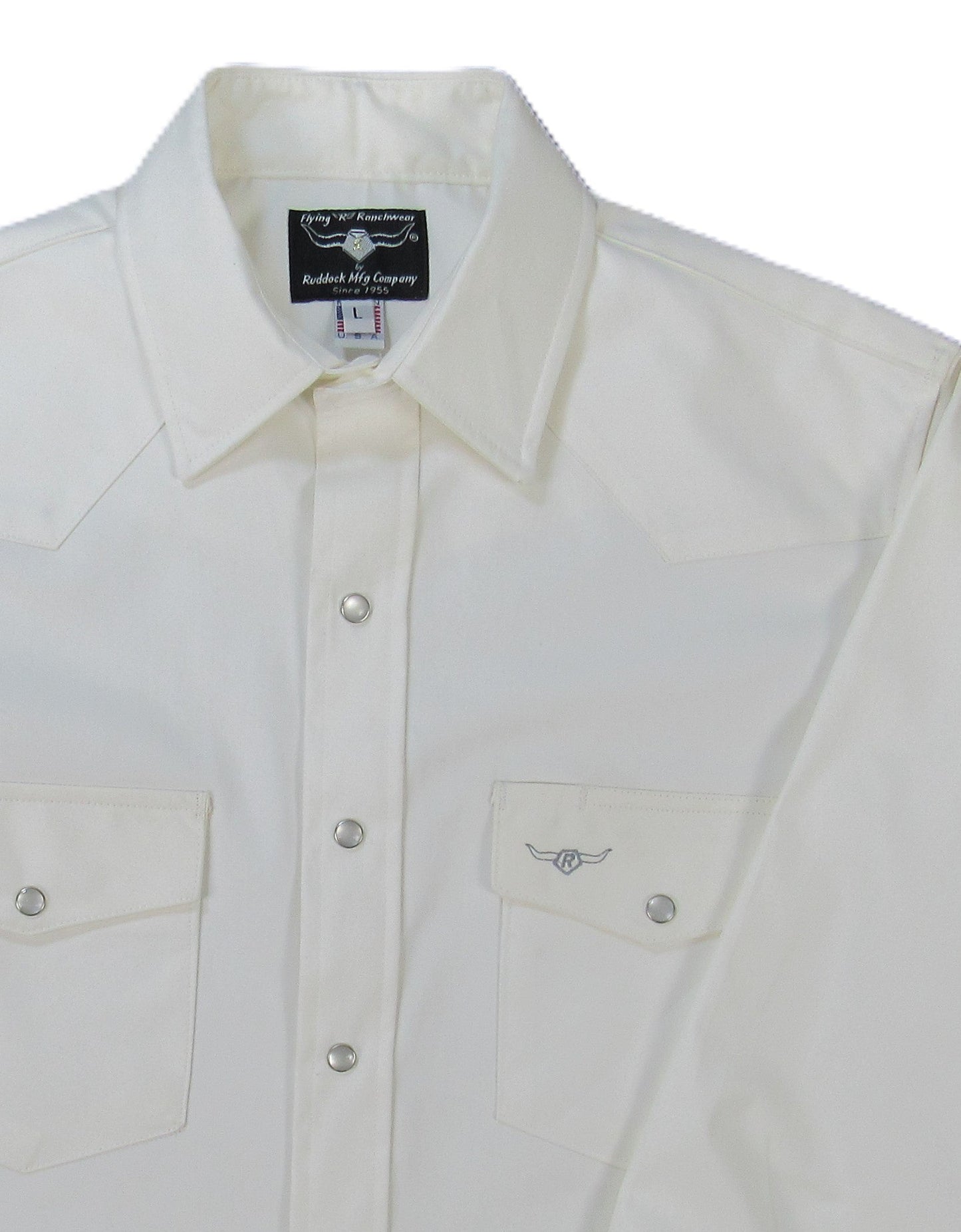 Clearance - Flying R Ranchwear - Primo Solids - White Oxford - Long Sleeve - NEW FIT - Factory Defects