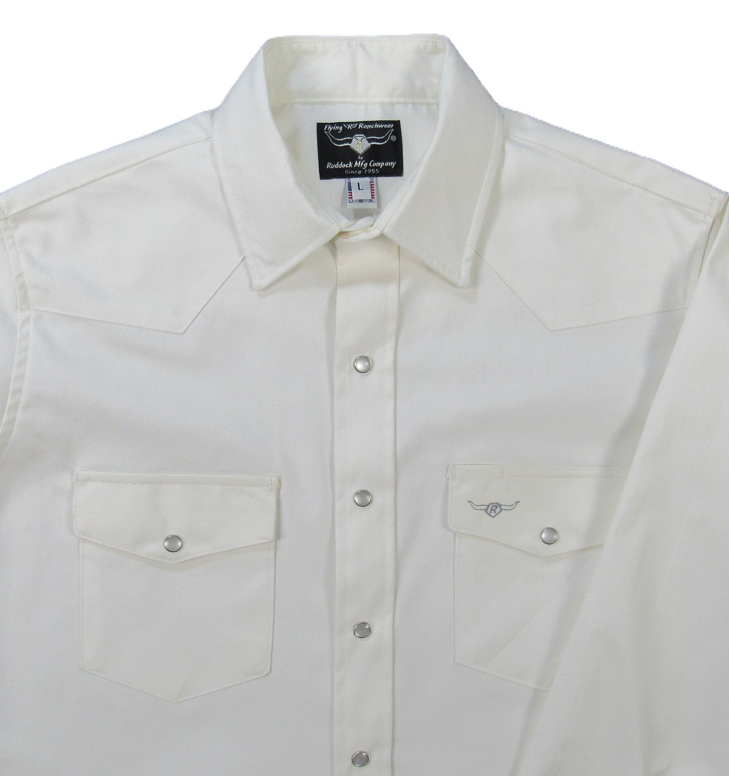 Clearance - Flying R Ranchwear - Primo Solids - White Oxford - Long Sleeve - NEW FIT - Factory Defects