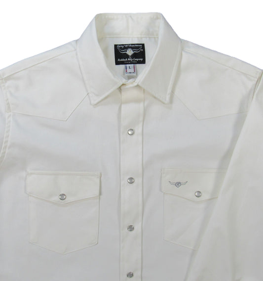 Clearance - Flying R Ranchwear - Primo Solids - White Oxford - Long Sleeve - NEW FIT - Factory Defects