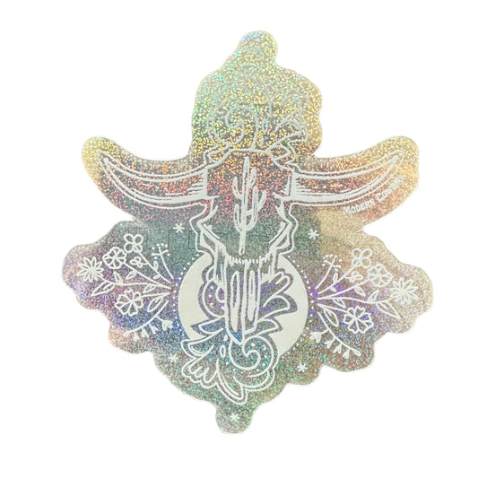 Holographic Skull Sticker