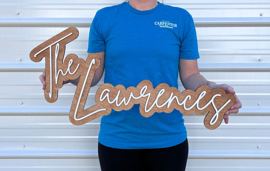 Custom 3D Wooden Last Name Sign
