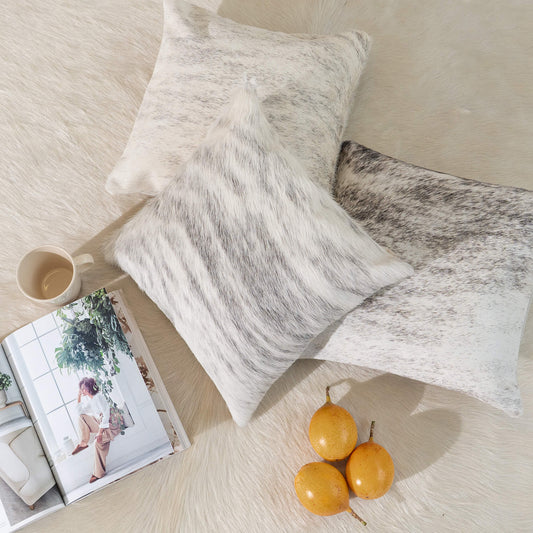 Light Brindle Cowhide Pillow