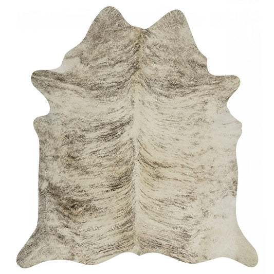 Light Brindle Brazilian Cowhide Rug: LARGE