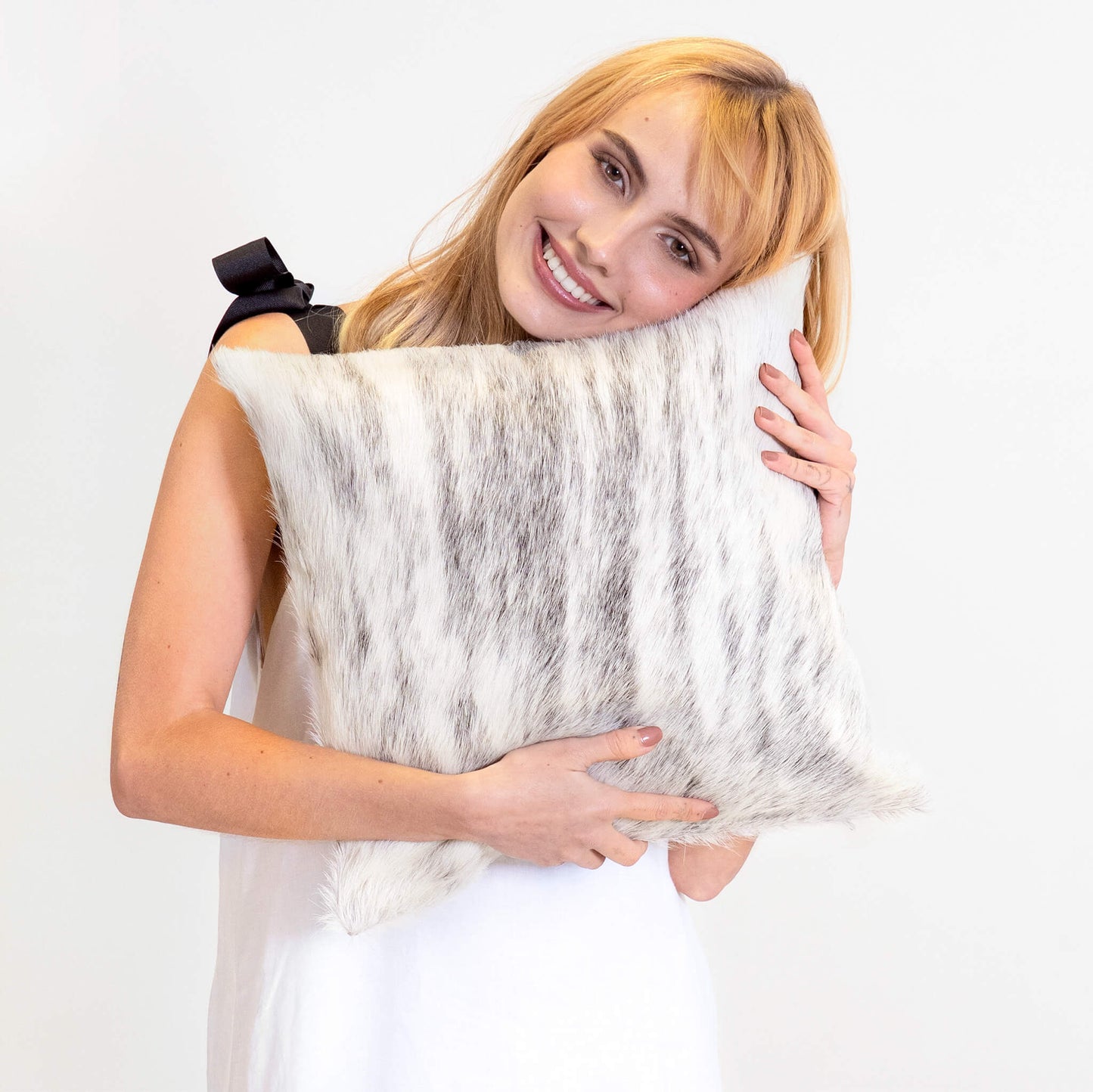 Light Brindle Cowhide Pillow