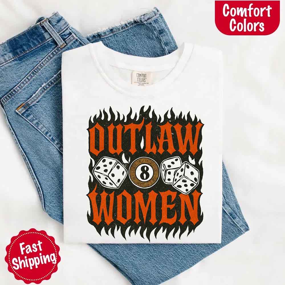 Outlaw Women Flames Shirt โ Vintage Western Cowgirl Shirt