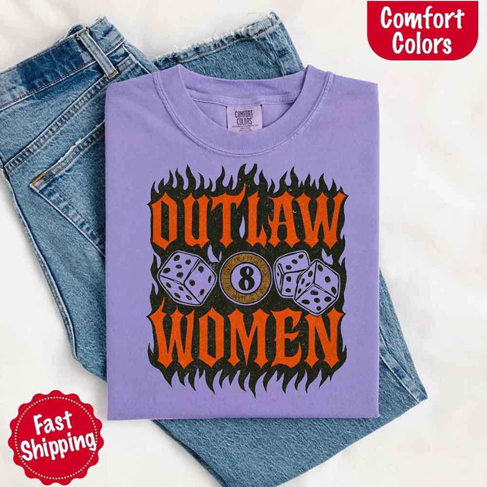 Outlaw Women Flames Shirt โ Vintage Western Cowgirl Shirt