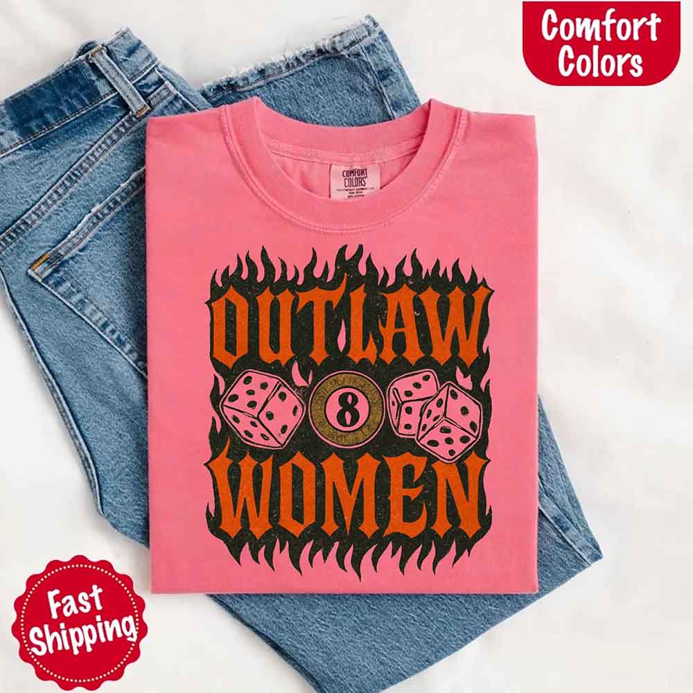 Outlaw Women Flames Shirt โ Vintage Western Cowgirl Shirt