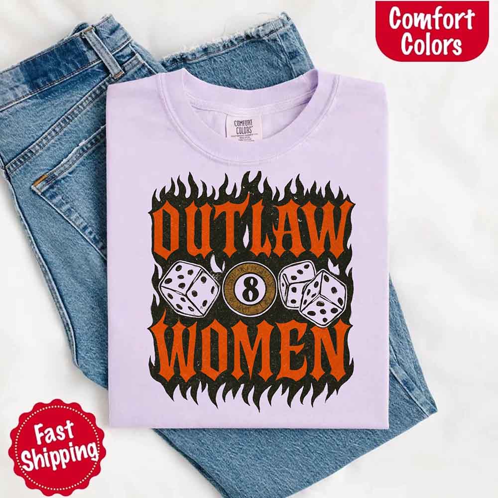 Outlaw Women Flames Shirt โ Vintage Western Cowgirl Shirt