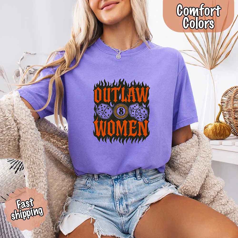 Outlaw Women Flames Shirt โ Vintage Western Cowgirl Shirt