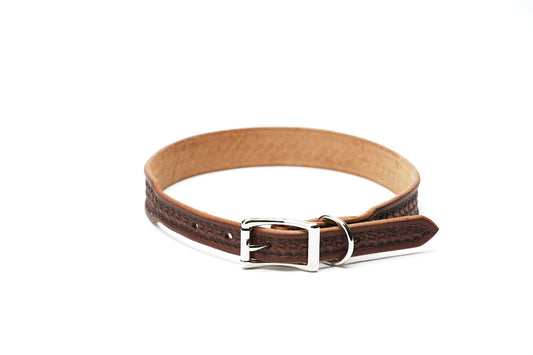 Chocolate Basket Dog Collar