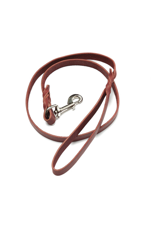 Burgundy Latigo Dog Leash