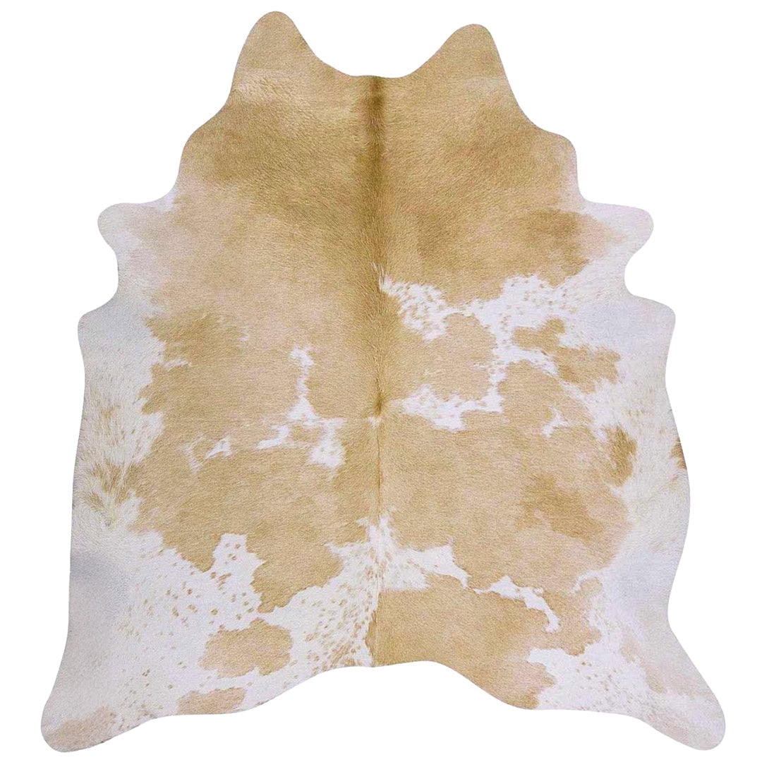 Palomino and White Brazilian Cowhide Rug: XL