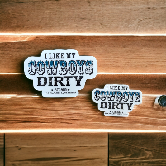I Like My Cowboys Dirty Horse Sticker