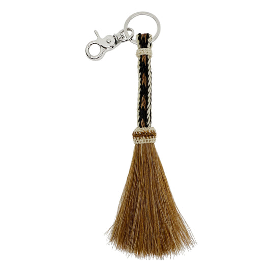 Calico Hitched Horsehair Tassel Keychain