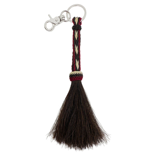 Cordovan Hitched Horsehair Tassel Keychain