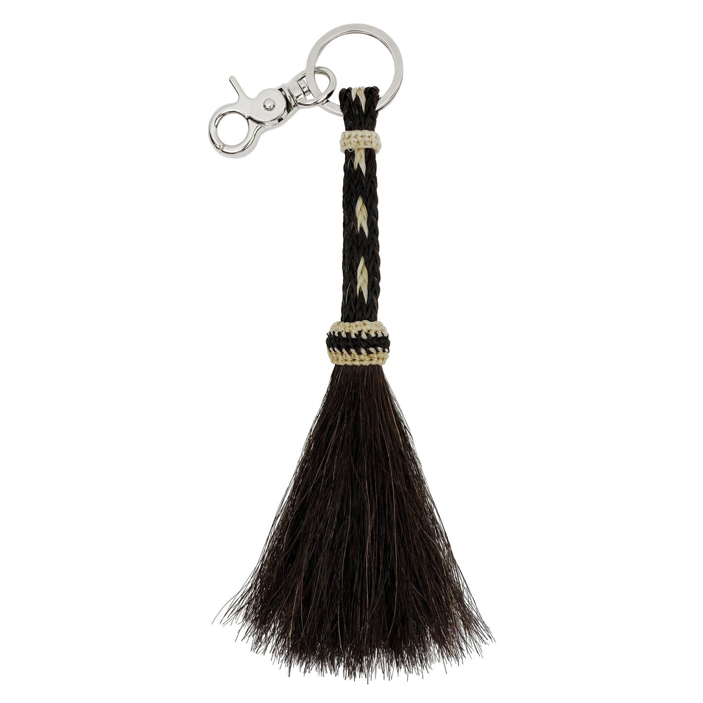 Sable Hitched Horsehair Tassel Keychain