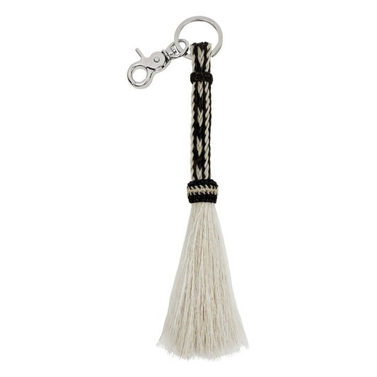 Marble Hitched Horsehair Tassel Keychain