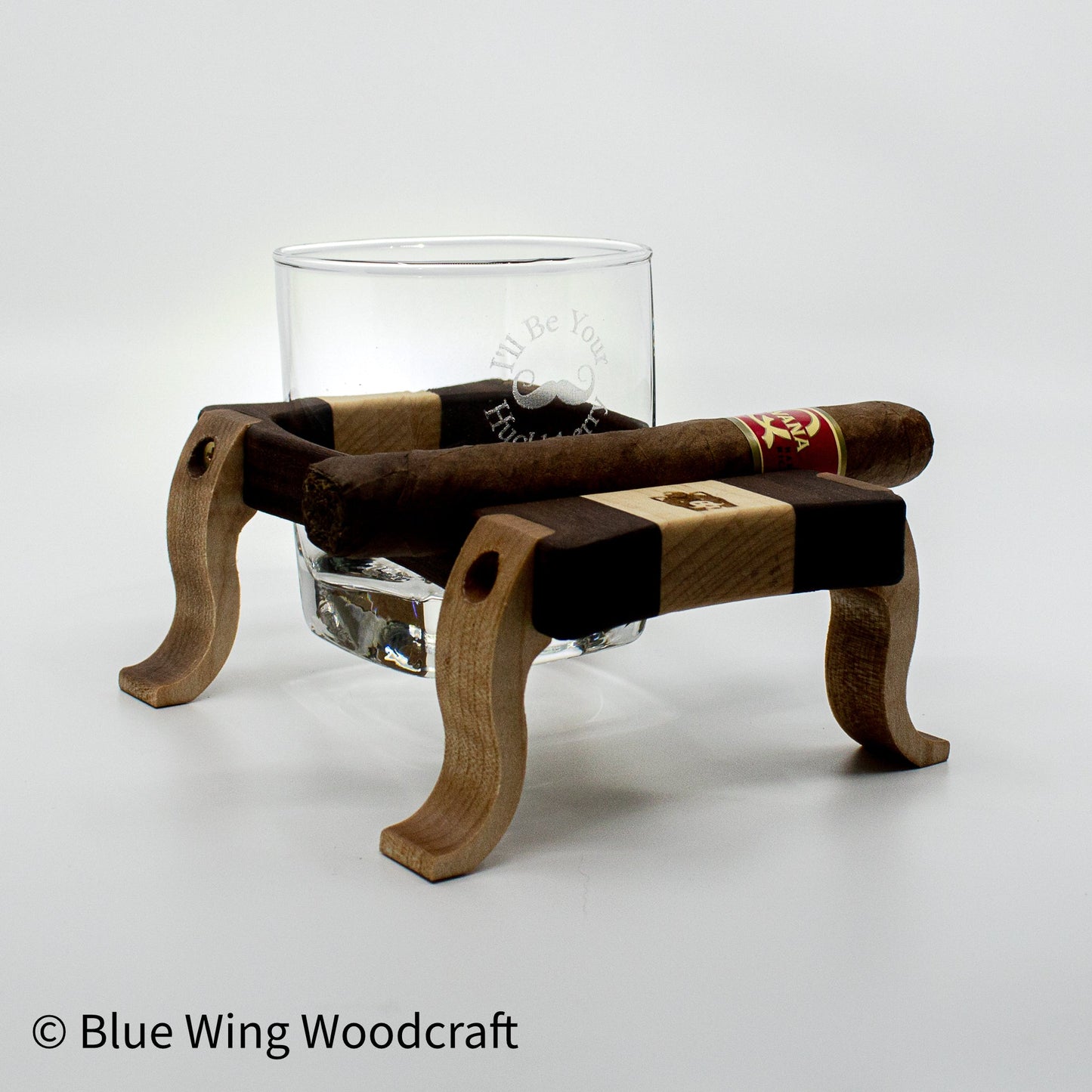 Whiskey Pig® - Square Rocks Flight with Cigar Rest