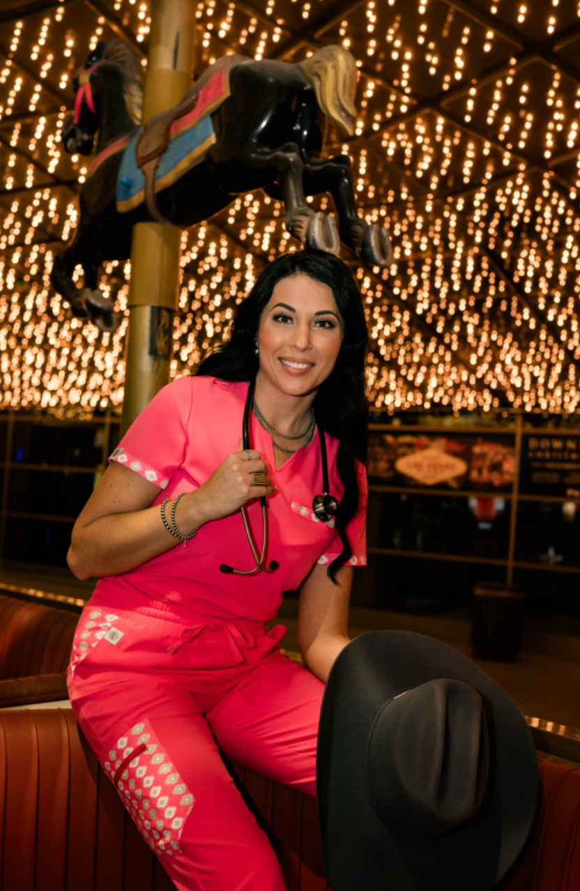 Simple Hot Pink Aztec Top