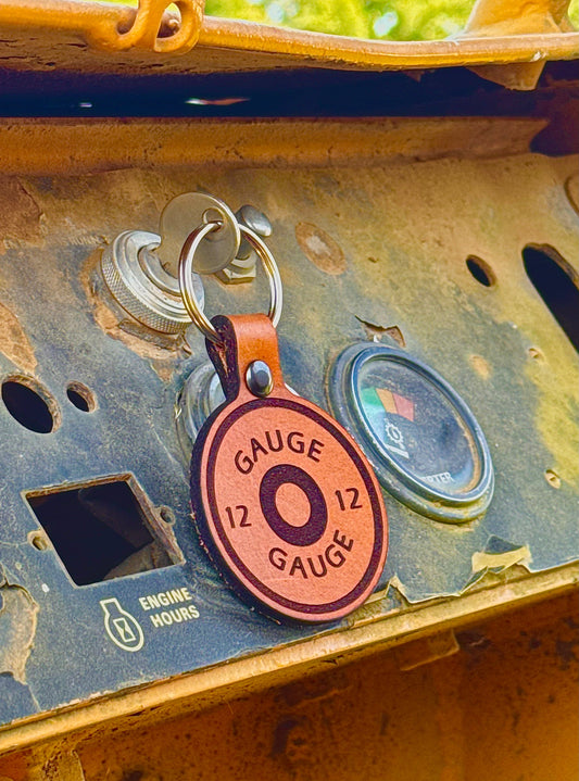 Shotgun Shell Leather Keychain