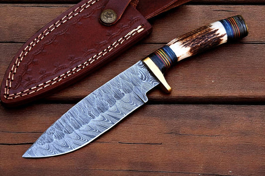 good Hunting Knives – Stag Horn Damascus 10"