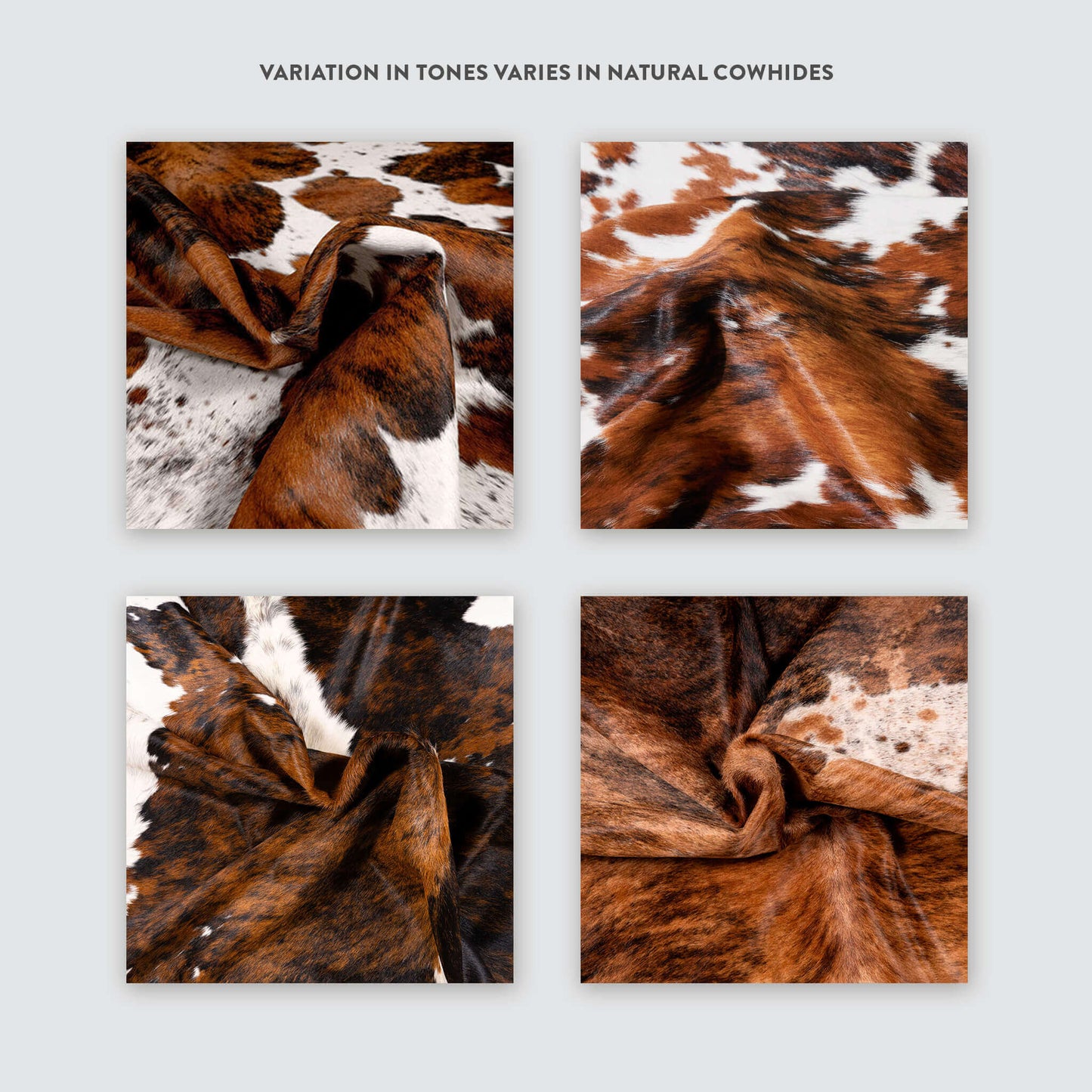 Tricolor Brazilian Cowhide Rug: XL