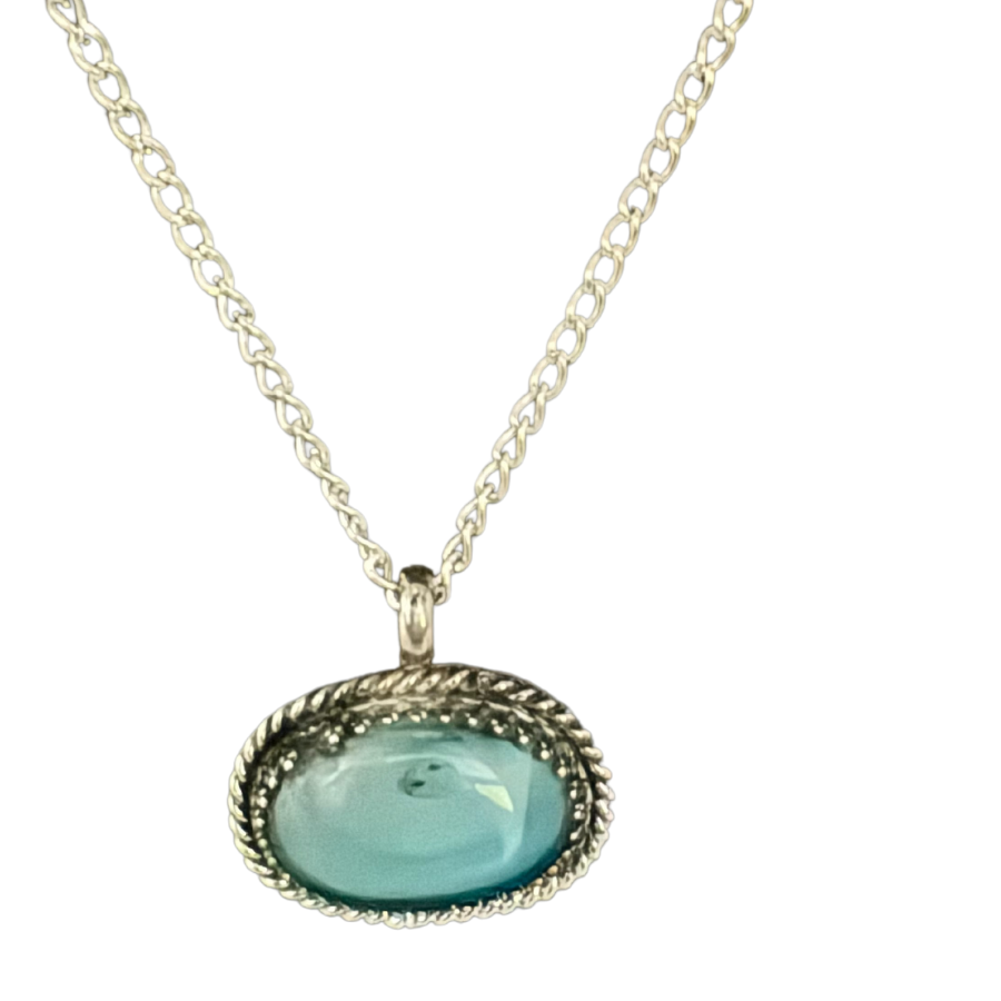 Sailboat Jewelry Set | Sterling Silver & Dyed Agate Stone | Chain Lengths Vary | Heartland Silver Works