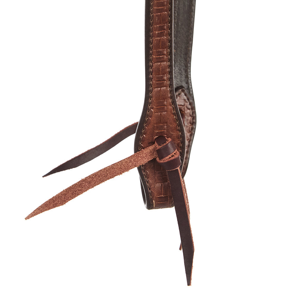 Medium Oil Rope Tooled 5 8 Single Ear Headstall