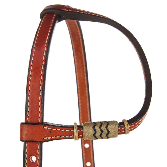 WD-SEH4 Chestnut Rawhide Quick Change Single Ear Headstall