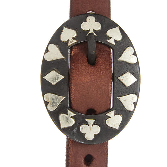 Heavy Oil Harness Leather Card Suite Single Buckle Single Ear Headstall