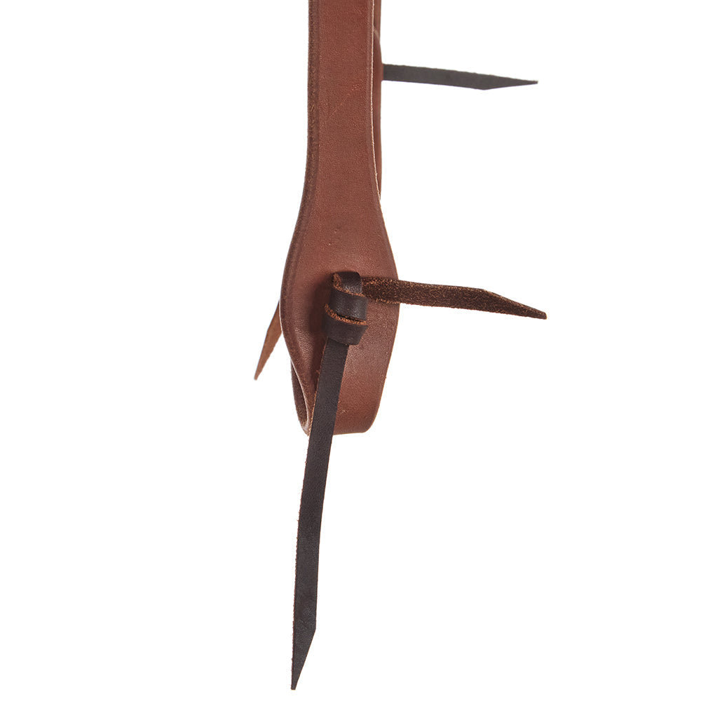 Heavy Oil Harness Leather Double Flower Buckle Slit Ear Headstall