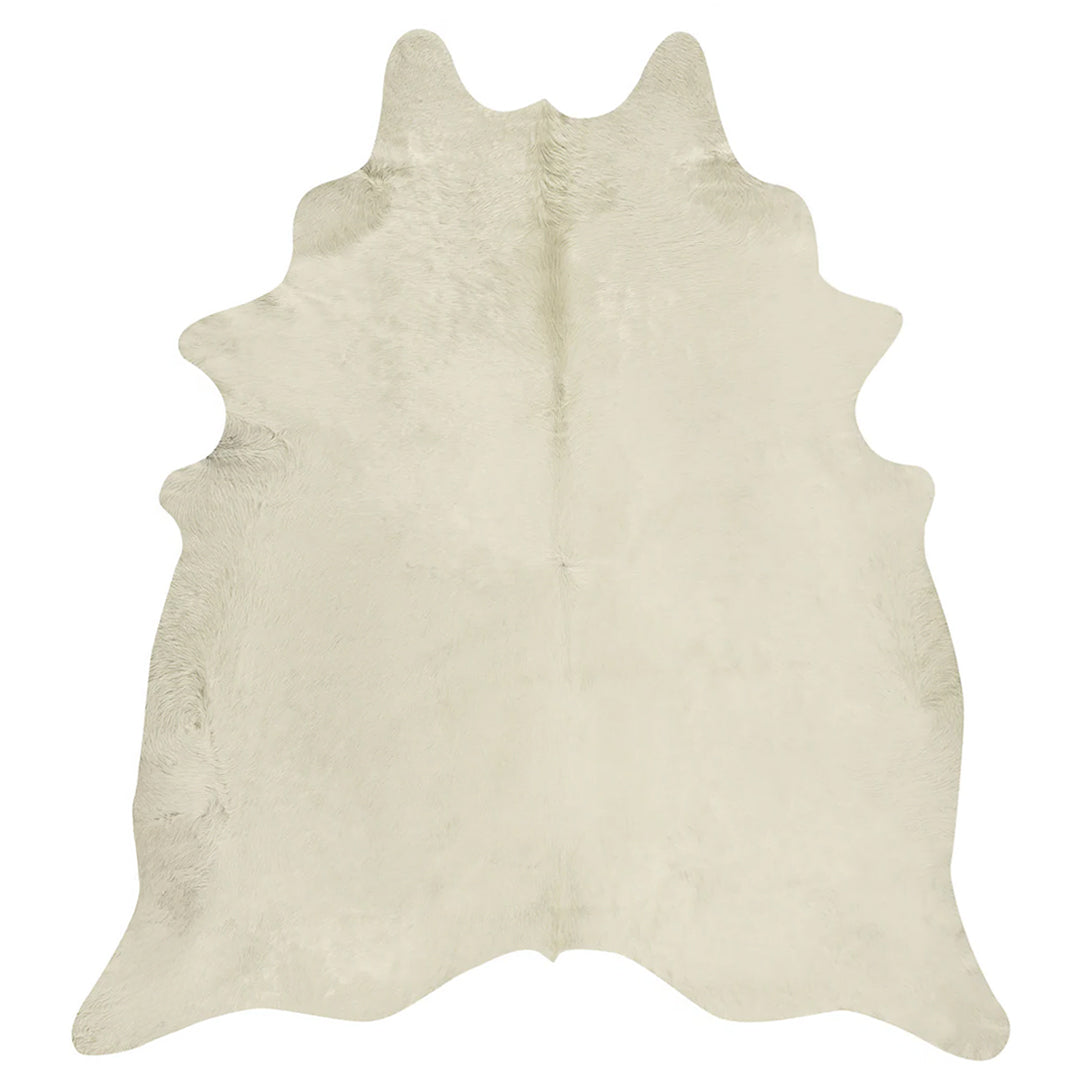 White Brazilian Cowhide Rug: XL