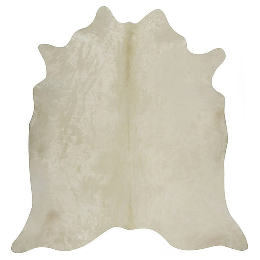 White Brazilian Cowhide Rug: XXL